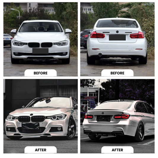 BMW F30 3-Series M-Tech Full Body Kit Glossy Black | Carteil