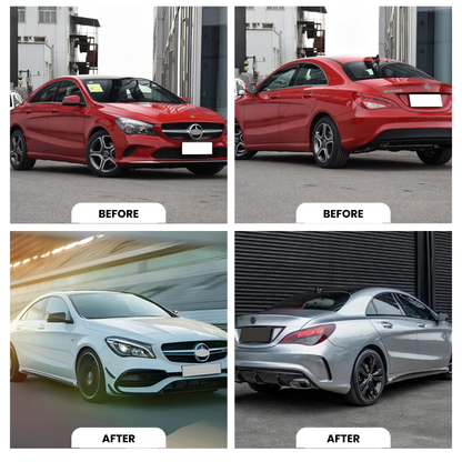 2013-2019 Mercedes CLA W117 Full AMG 45 Body Kit Glossy Black | Carteil
