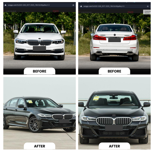 BMW G30 5-Series (2017-2019) to LCI 2023 M sports design Facelift Body Kit