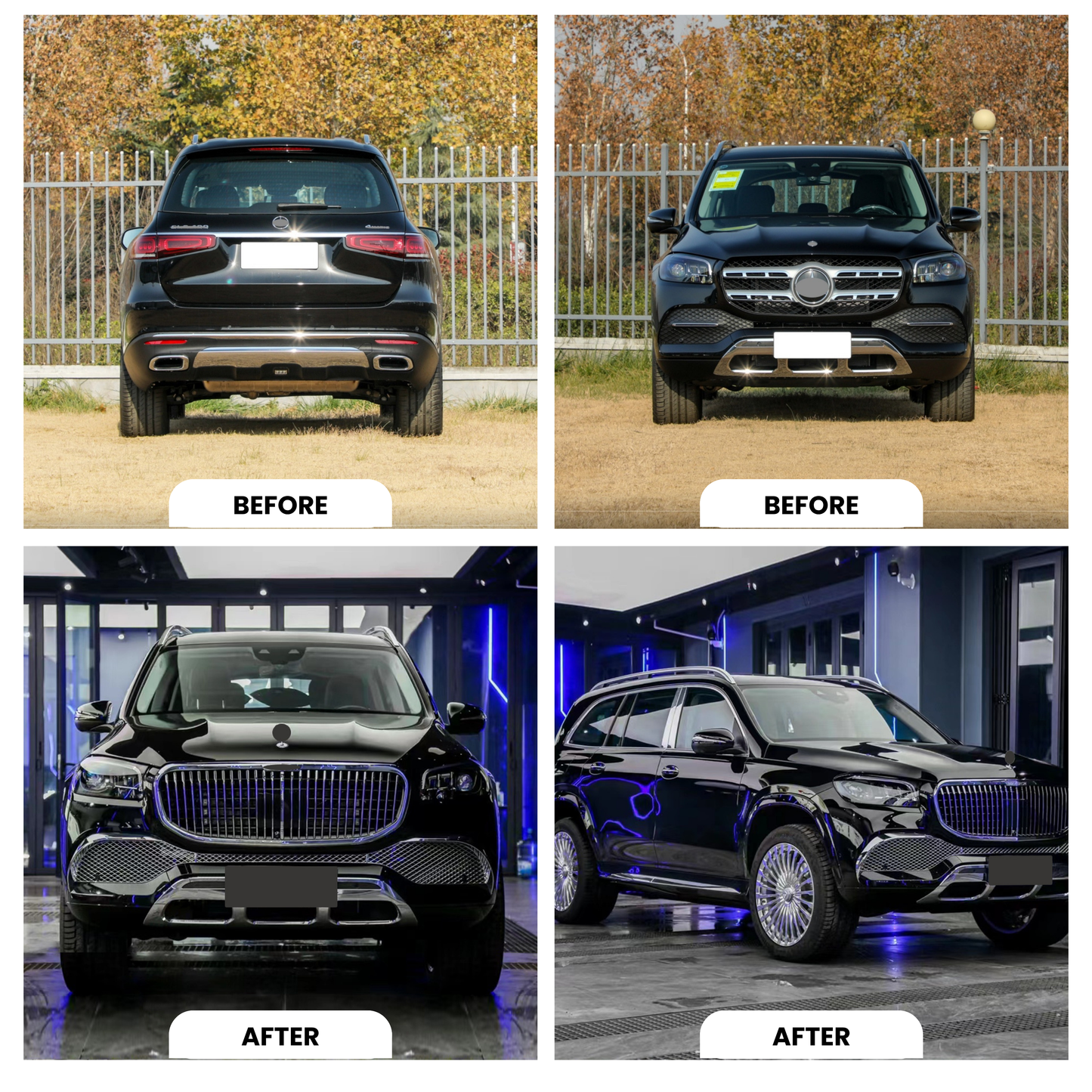 2020-2023 Mercedes GLS X167 Maybach Style Body Kit Glossy Black | Carteil