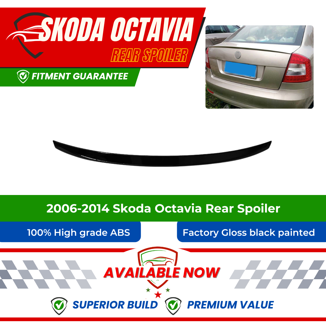 2006-2014 Skoda Octavia Rear Spoiler Glossy Black | Carteil