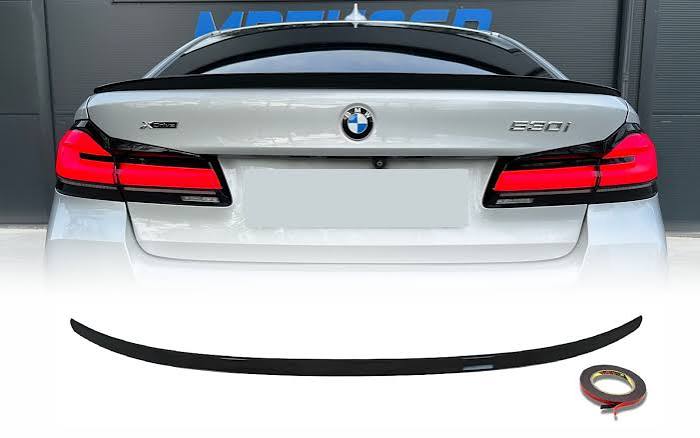 BMW 5 Series G30 M5 (2018-2023) Rear Spoiler |  Gloss Black ABS | Adhesive