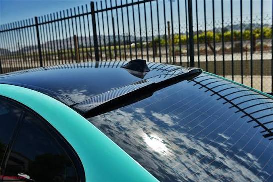 BMW 5 Series F10 M4 Style (2010-2016) Roof Spoiler | Carbon Fiber Look ABS | Adhesive