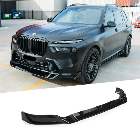 BMW X7 G07 M Sport LCI (2023+) Front Lip |Gloss Black ABS |Adhesive
