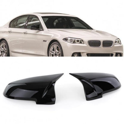 2011-2017 BMW 5 Series F10 Side Mirror Caps Glossy Black | Carteil