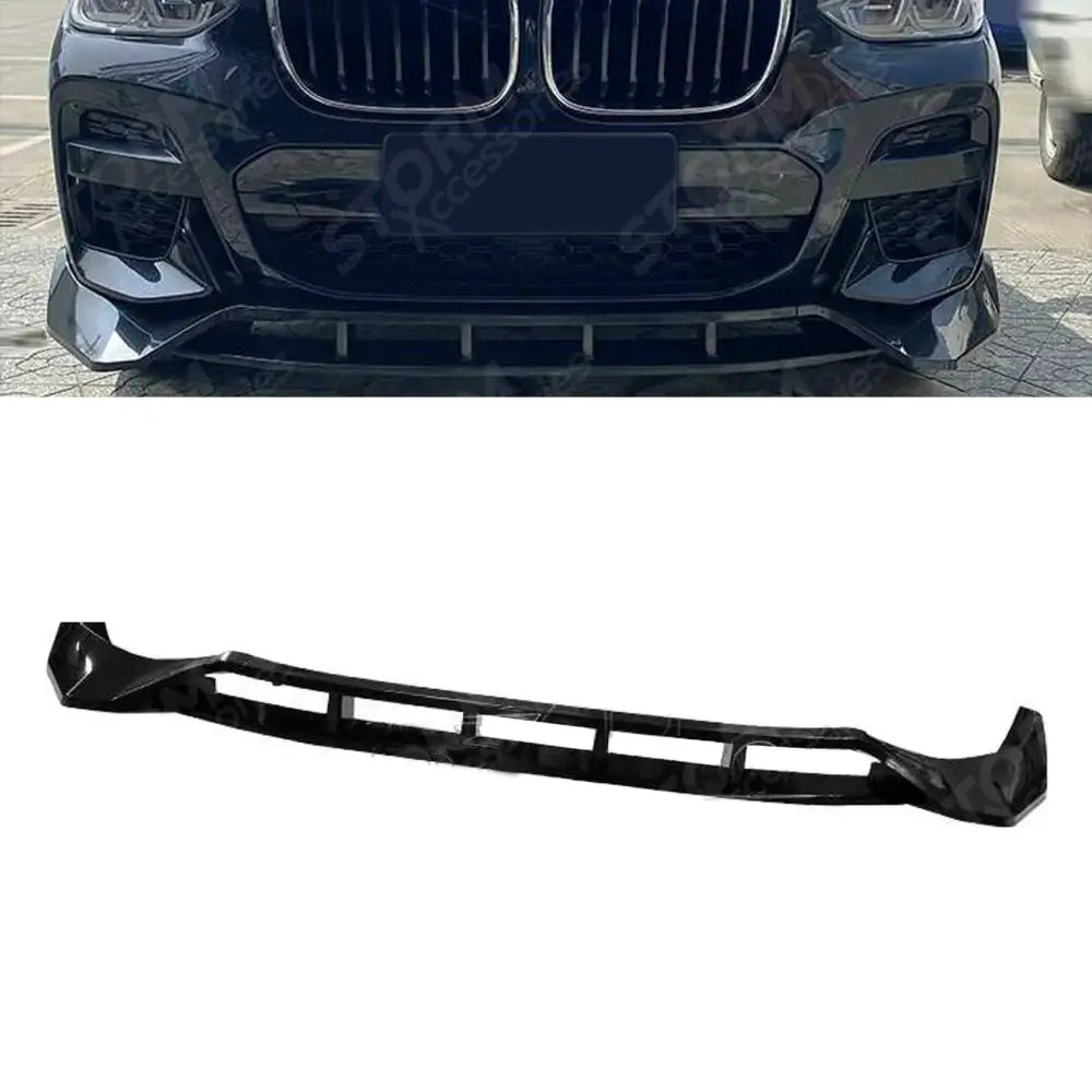 BMW X3 G01 (2018-2021) Front Lip Splitter | Four-Piece | Gloss Black ABS | Adhesive