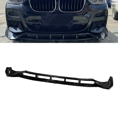 BMW X3 G01 (2018-2021) Front Lip Splitter | Four-Piece | Gloss Black ABS | Adhesive