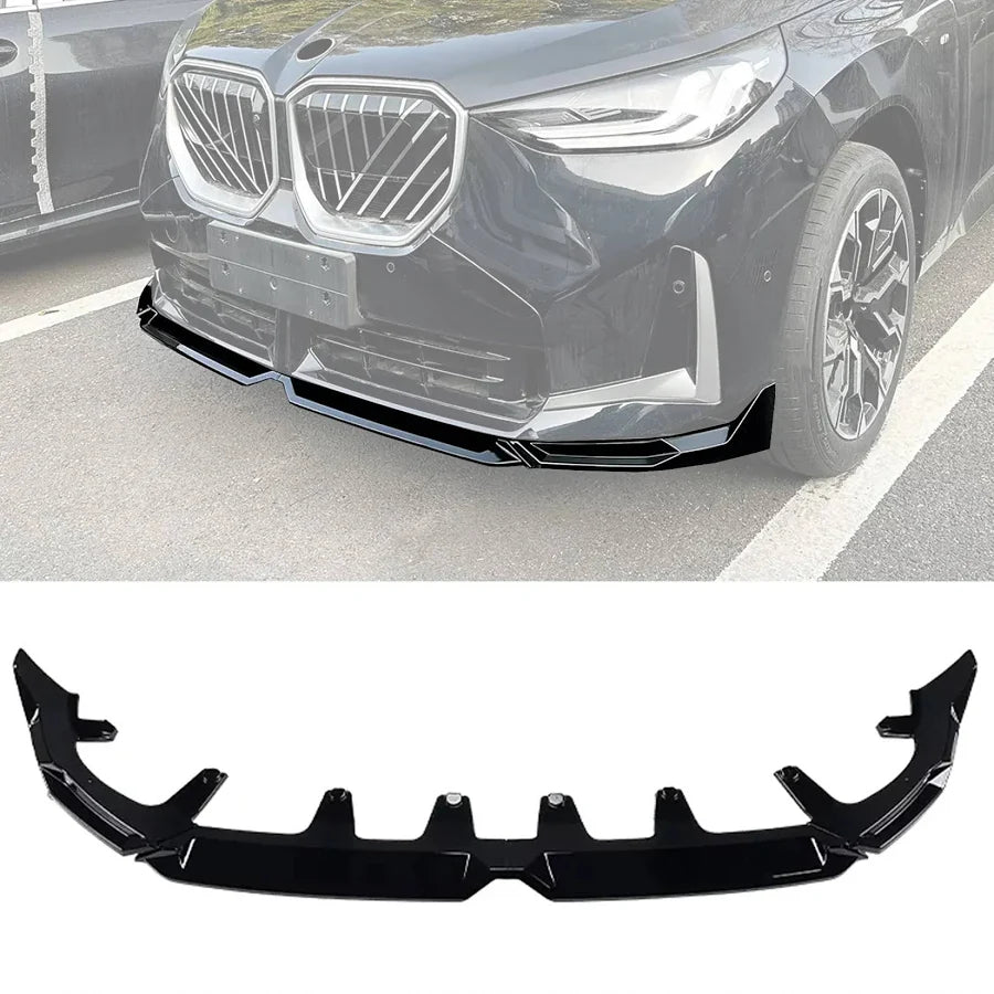 BMW X3 G45 M Performance (2024+) Front Lip | Four-Piece | Gloss Black ABS | Adhesive