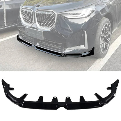BMW X3 G45 M Performance (2024+) Front Lip | Four-Piece | Gloss Black ABS | Adhesive